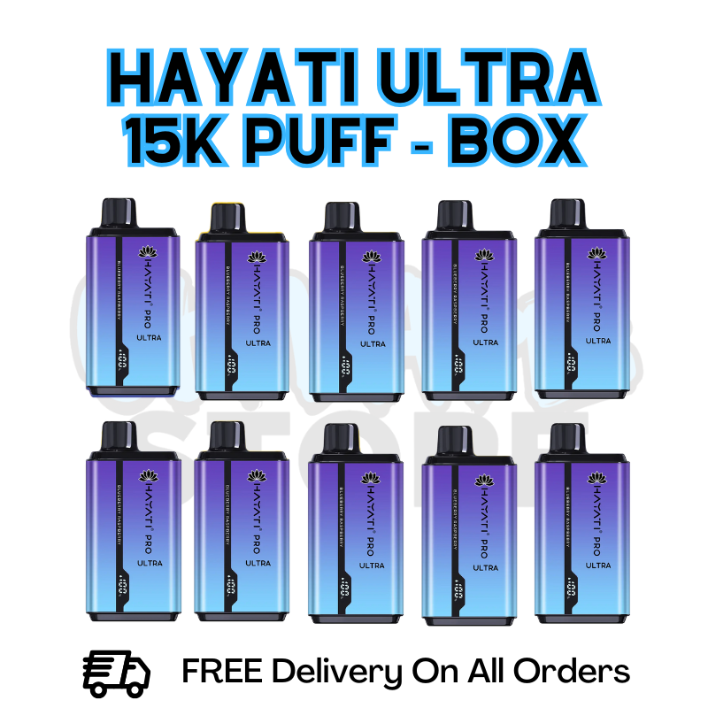 Blueberry Raspberry Hayati Pro Ultra 15K Puffs Box Of 10