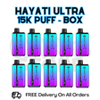 Buy Online Blue Sour Raspberry Hayati Pro Ultra 15K Puffs Box Of 10 - £85.99