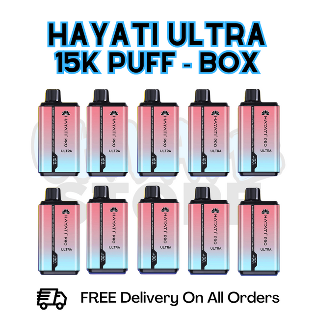 Buy Online Blueberry Cotton Candy/ Raspberry Cotton Candy Hayati Pro Ultra 15K Puffs Box Of 10 - £85.99