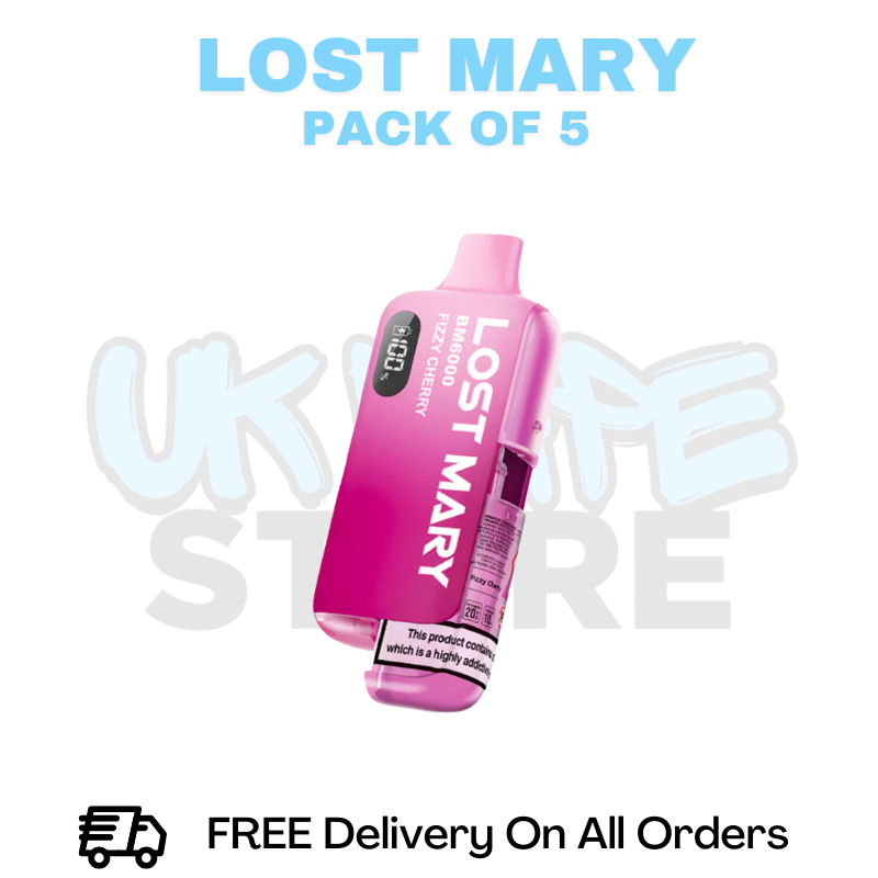 Buy Online Fizzy Cherry Lost Mary BM6000 6K Puff Box Of 5