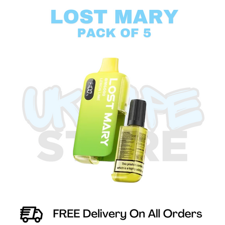 Buy Online Lemon Lime Lost Mary BM6000 6K Puff Box Of 5