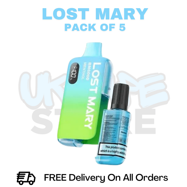 Buy Online Menthol Lost Mary BM6000 6K Puff Box Of 5