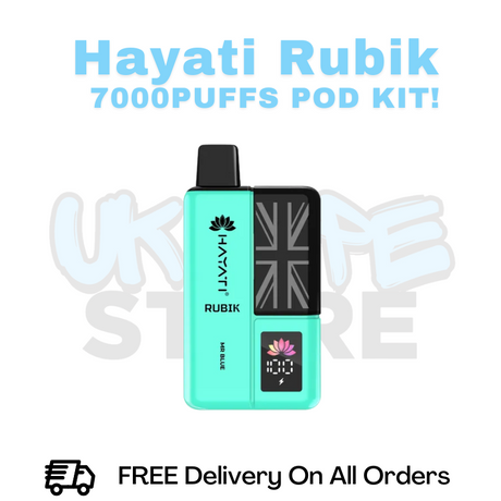 Buy Online Mr Blue Hayati Rubik 7000 7K Puff Pod Kit - £6.99