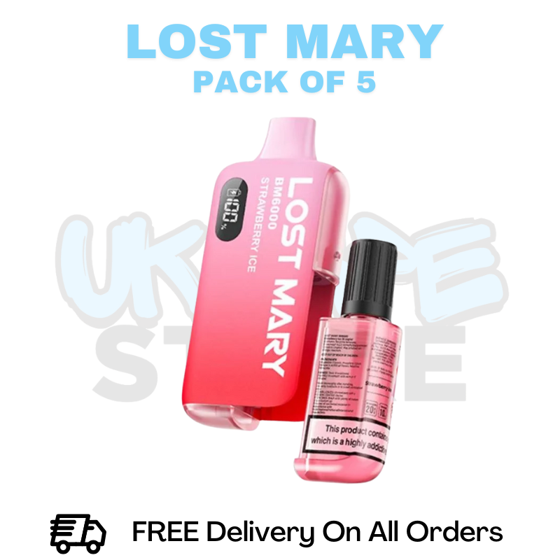 Buy Online Strawberry Ice Lost Mary BM6000 6K Puff Box Of 5