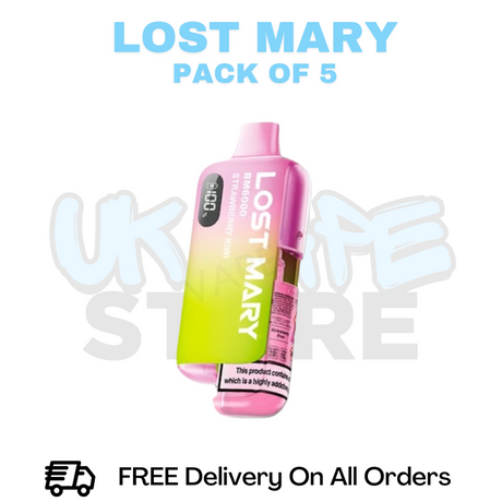 Buy Online Strawberry Kiwi Lost Mary BM6000 6K Puff Box Of 5