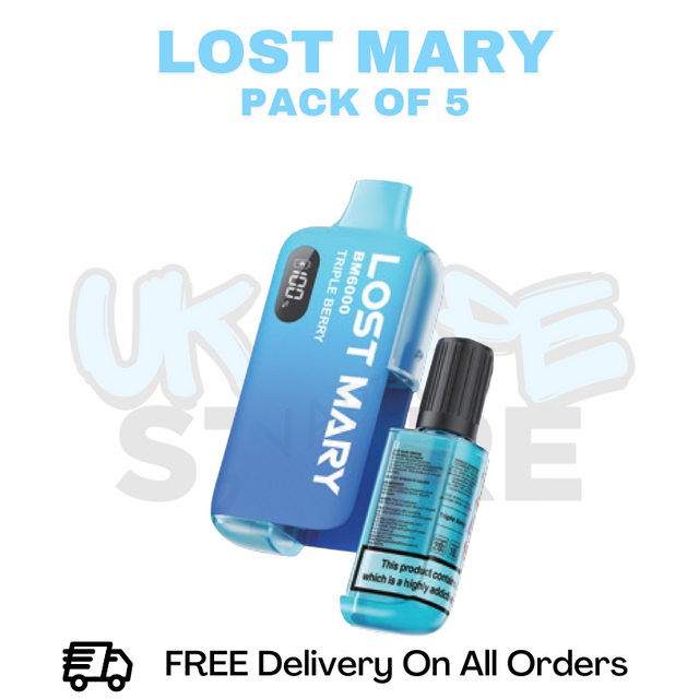 Buy Online Triple Berry Lost Mary BM6000 6K Puff Box Of 5