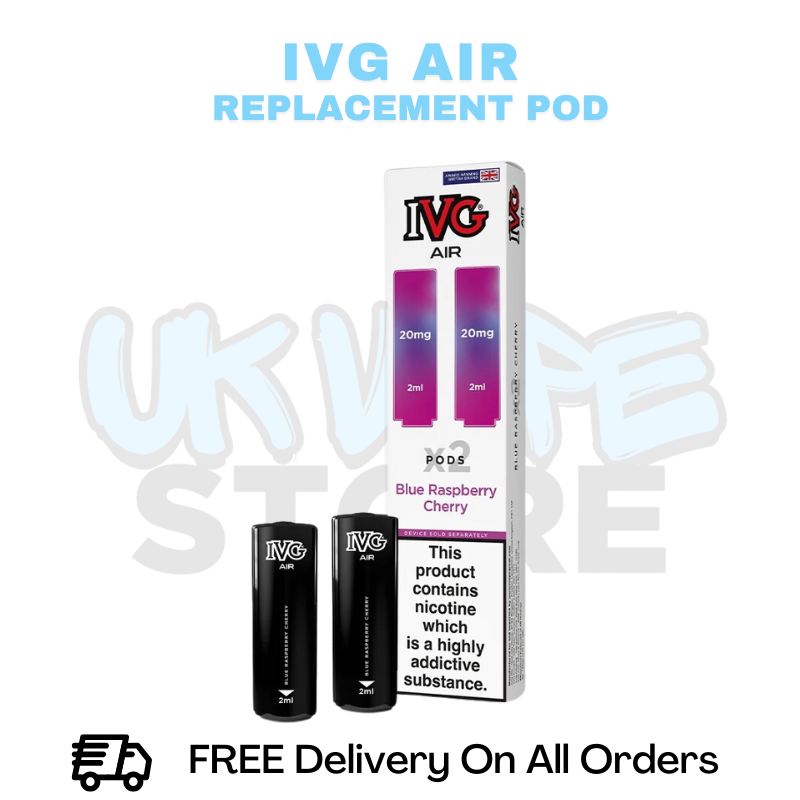 Buy Online Blue Raspberry Cherry IVG Air Prefilled Pod - £3.49