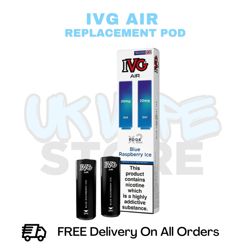 Buy Online Blue Raspberry Ice IVG Air Prefilled Pod - £3.49